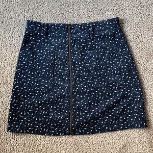 Francesca’s Blue Floral Mini Skirt